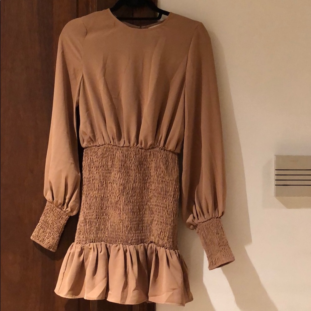 Dress with ruched waist